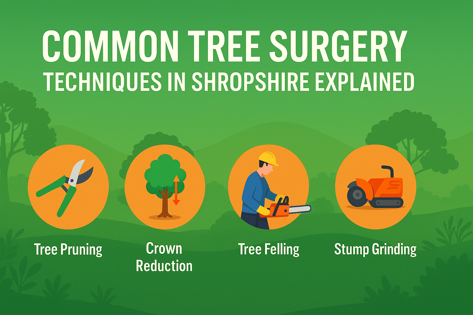 Common Tree Surgery Techniques in Shropshire Explained